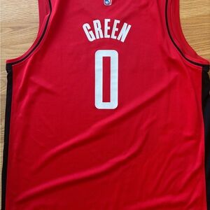 Fanatics Red and Black Basketball Jersey